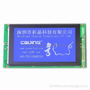 Graphics LCD Module with 240 x 128 Dot Matrix, STN, FSTN, Cog, COB, Wide Temperature